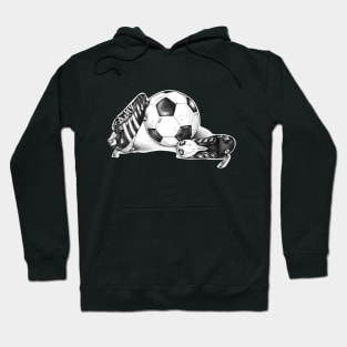 Soccer boots and a ball Hoodie